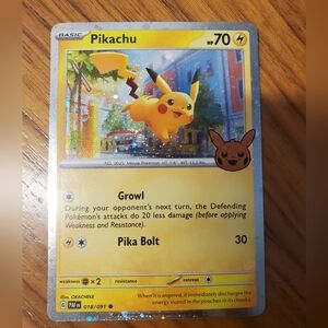 Near Mint Holo Pikachu 062/193 2023 Trick or Trade Pokemon Card
